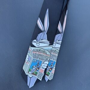 Vintage 1997 Warner Bros Loony Toons Bugs‎ Bunny Necktie. Stamp Collection